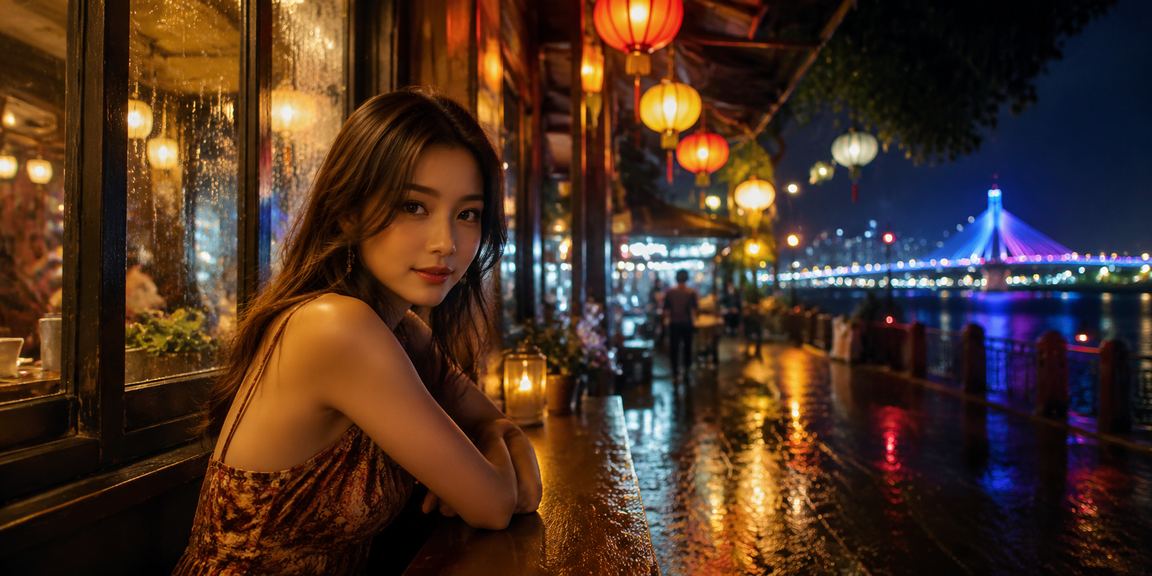 Người chơi slots trực tuyến tại quán cà phê Đà Nẵng vào buổi tối